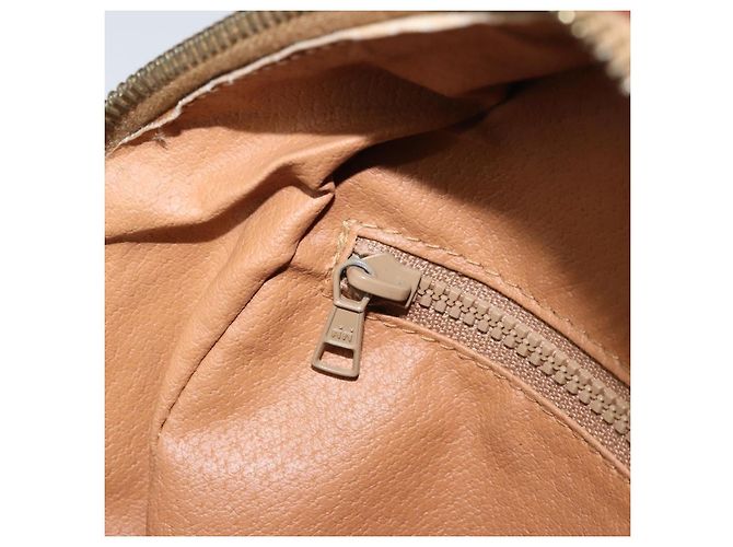 Céline Borsa a Spalla in Tela Macadam CELINE PVC Beige Oro Auth 169463 D'oro - vista 22