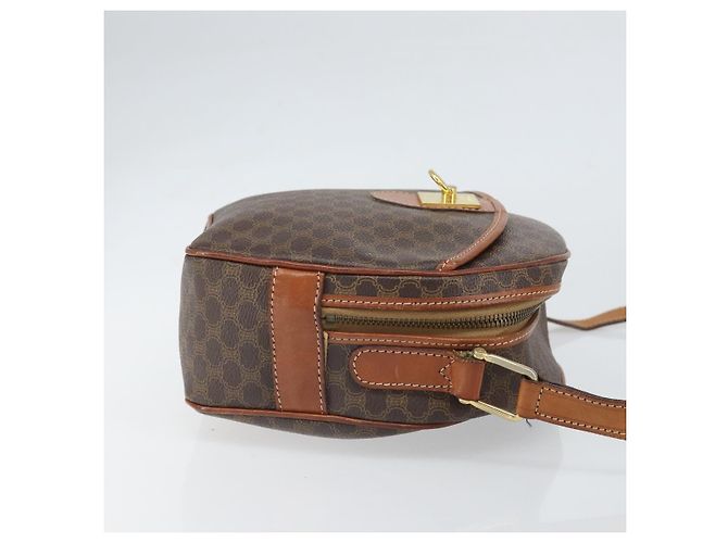 Céline Borsa a Spalla in Tela Macadam CELINE PVC Beige Oro Auth 169463 D'oro - vista 3