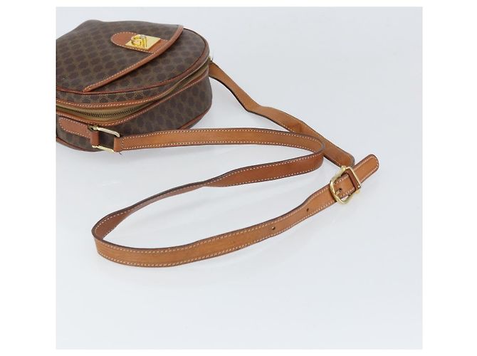 Céline Borsa a Spalla in Tela Macadam CELINE PVC Beige Oro Auth 169463 D'oro - vista 7