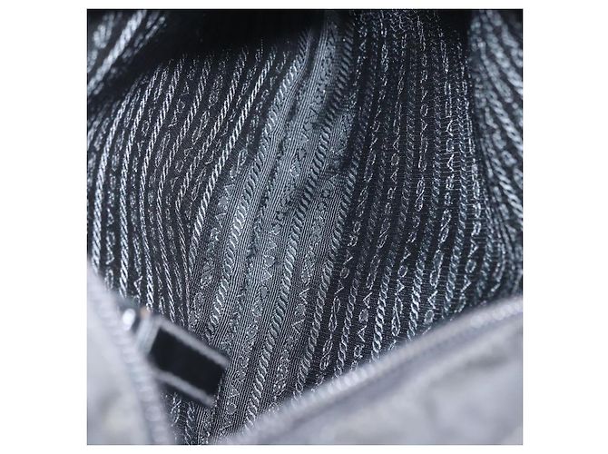 Borsa a Spalla PRADA Nylon Nero Argento Autentica 166684 - vista 11