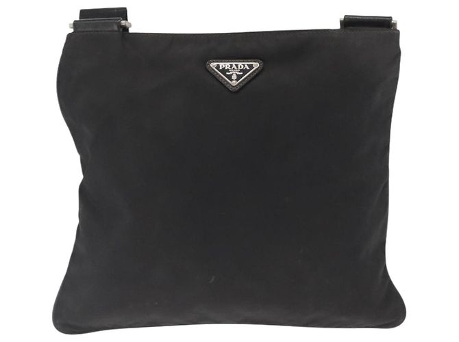 Borsa a Spalla PRADA Nylon Nero Argento Autentica 166684 - vista 13