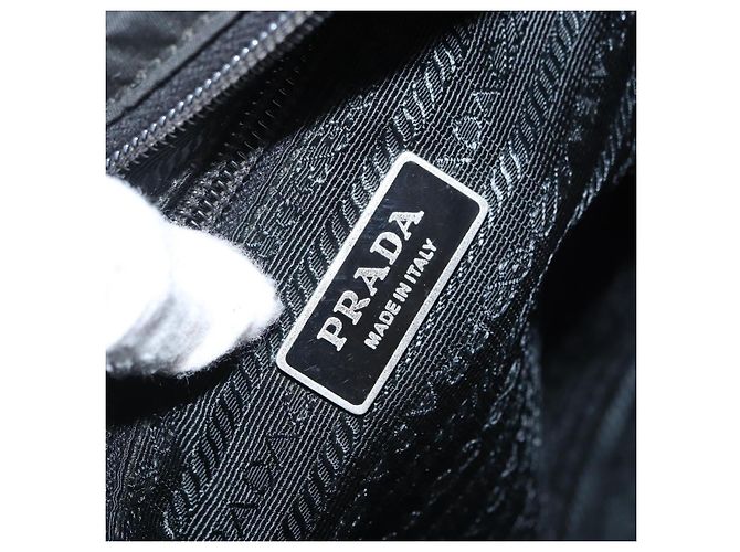 Borsa a Spalla PRADA Nylon Nero Argento Autentica 166684 - vista 18