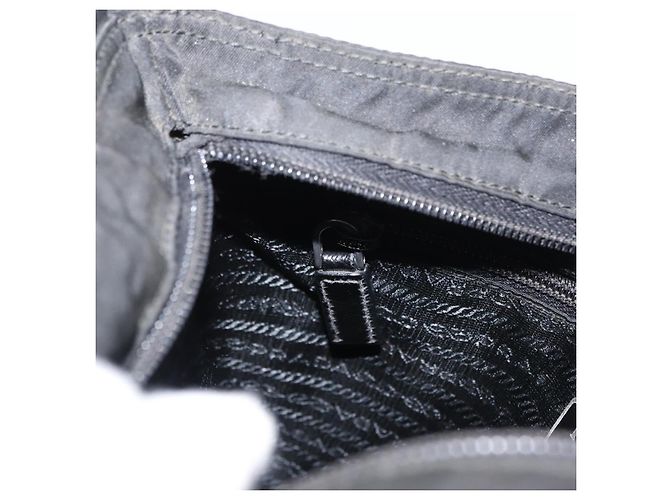 Borsa a Spalla PRADA Nylon Nero Argento Autentica 166684 - vista 21
