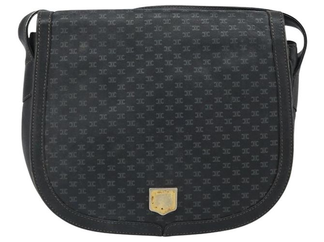 Céline Borsa a Spalla CELINE in Pelle Nera e Oro Auth bs33071 Nero D'oro - vista 13