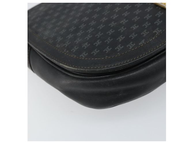 Céline Borsa a Spalla CELINE in Pelle Nera e Oro Auth bs33071 Nero D'oro - vista 14
