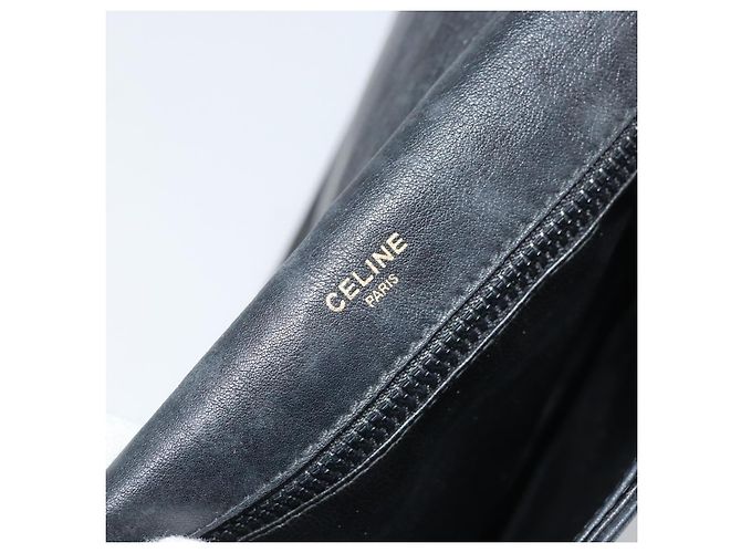 Céline Borsa a Spalla CELINE in Pelle Nera e Oro Auth bs33071 Nero D'oro - vista 19
