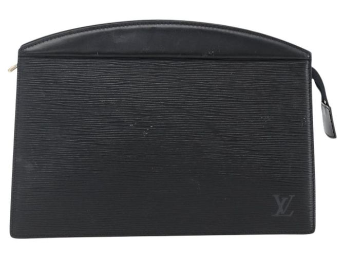 LOUIS VUITTON Pochette Crete Epi Nera M48402 LV Auth 171381 Nero - vista 13