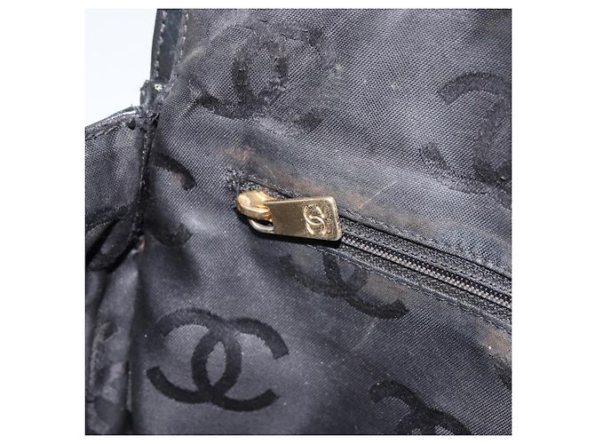 CHANEL Borsa a Mano Pelle Nera Oro CC Auth bs33126 Nero D'oro - vista 21