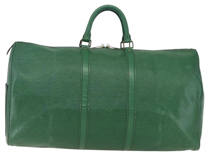 LOUIS VUITTON Epi Keepall 55 Borsa Boston Verde M42954 LV Auth ka2185 - vista 13