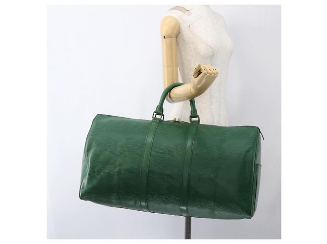 LOUIS VUITTON Epi Keepall 55 Borsa Boston Verde M42954 LV Auth ka2185 - vista 20