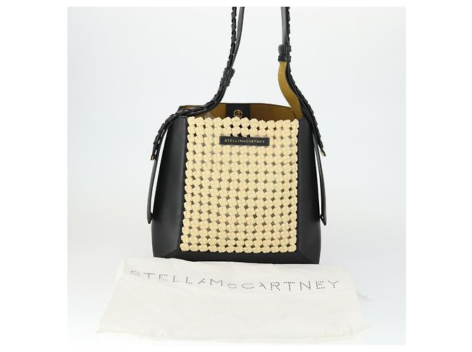 Autre Marque Borsa a Spalla Stella McCartney in Pelle di Paglia Beige Oro Auth 165555 D'oro - vista 12