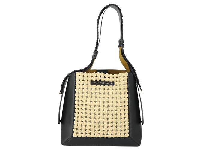 Autre Marque Borsa a Spalla Stella McCartney in Pelle di Paglia Beige Oro Auth 165555 D'oro - vista 13