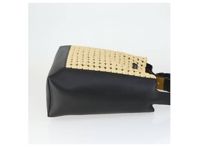 Autre Marque Borsa a Spalla Stella McCartney in Pelle di Paglia Beige Oro Auth 165555 D'oro - vista 3