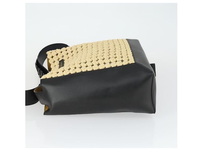 Autre Marque Borsa a Spalla Stella McCartney in Pelle di Paglia Beige Oro Auth 165555 D'oro - vista 4