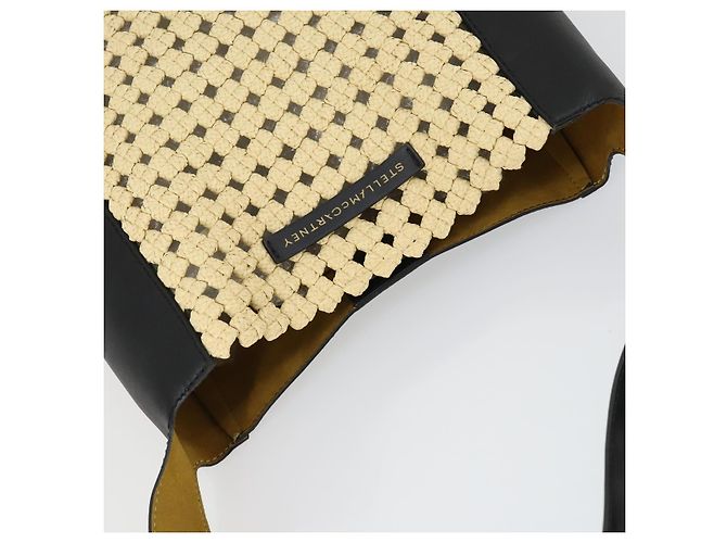 Autre Marque Borsa a Spalla Stella McCartney in Pelle di Paglia Beige Oro Auth 165555 D'oro - vista 6