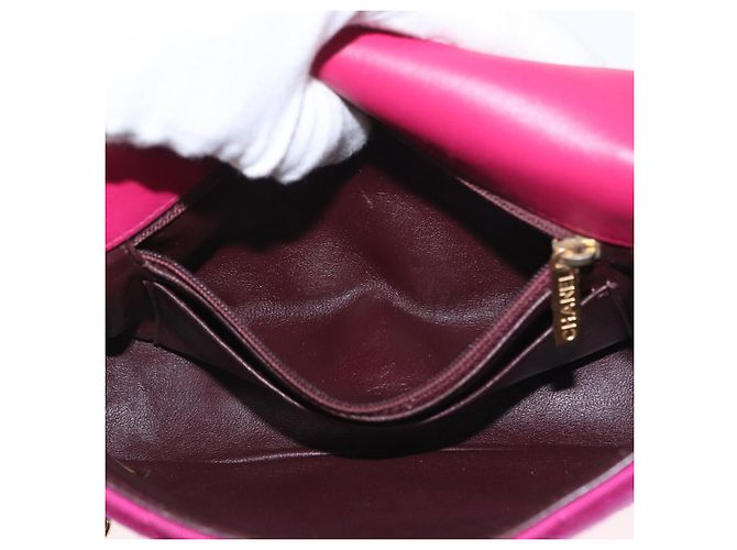 CHANEL Borsa a Spalla Matelassé Catena Cotone Rosa Oro CC Auth bs32986 D'oro - vista 25