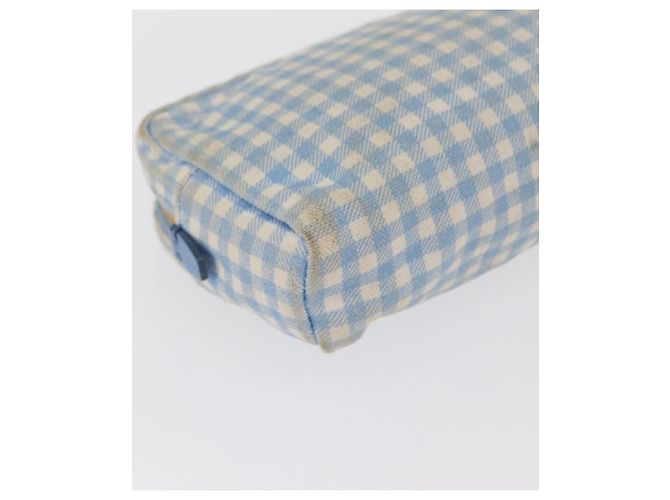 Pochette Prada in Cotone Azzurro Chiaro Oro Auth 163486 D'oro Blu chiaro - vista 15