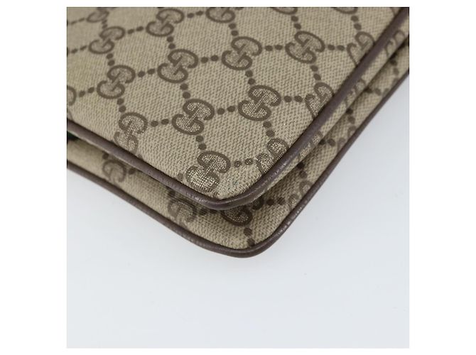 GUCCI GG Supreme Web Sherry Line Tasche aus PVC Beige Gold 96 02 035 Auth 170489 Golden - Ansicht 15