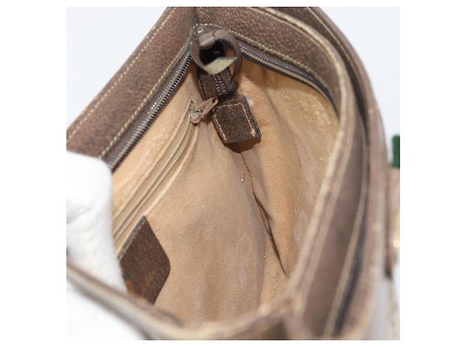 GUCCI GG Supreme Web Sherry Line Tasche aus PVC Beige Gold 96 02 035 Auth 170489 Golden - Ansicht 20