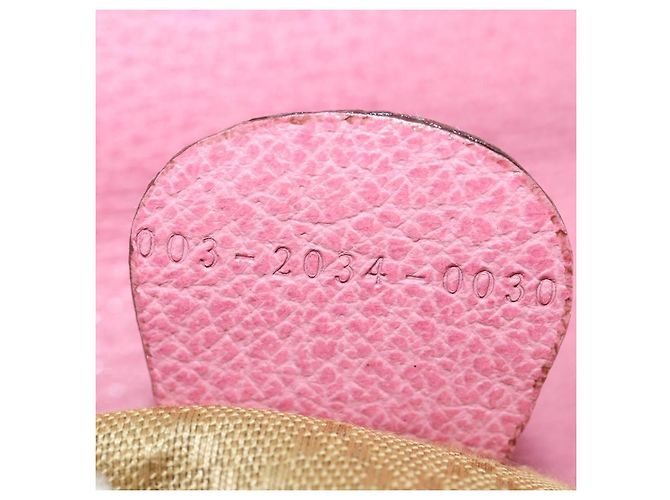 Bamboo Zaino in Bambù GUCCI Camoscio Rosa Oro 003 2034 0030 Auth BA9946 D'oro - vista 12