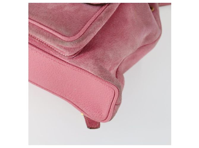Bamboo Zaino in Bambù GUCCI Camoscio Rosa Oro 003 2034 0030 Auth BA9946 D'oro - vista 16