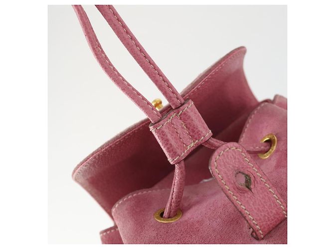 Bamboo Zaino in Bambù GUCCI Camoscio Rosa Oro 003 2034 0030 Auth BA9946 D'oro - vista 20