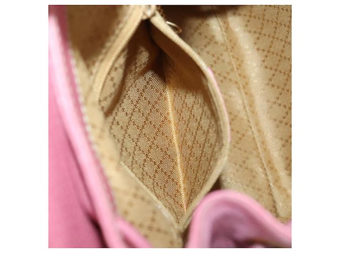 Bamboo Zaino in Bambù GUCCI Camoscio Rosa Oro 003 2034 0030 Auth BA9946 D'oro - vista 25