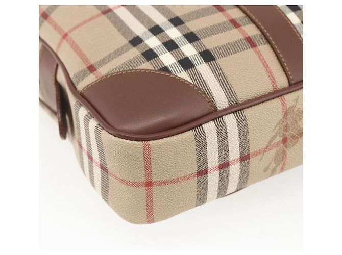 Borsa da lavoro Burberrys Nova Check PVC 2 vie Beige Oro Auth mr1743 D'oro - vista 15