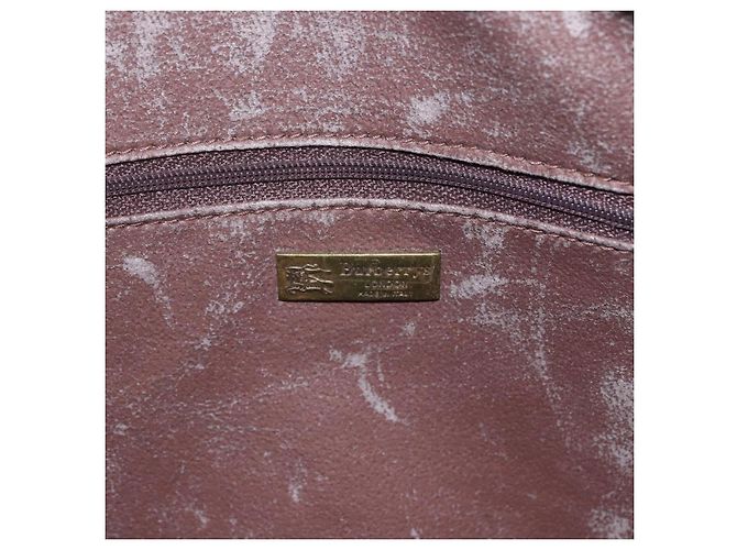 Borsa da lavoro Burberrys Nova Check PVC 2 vie Beige Oro Auth mr1743 D'oro - vista 18