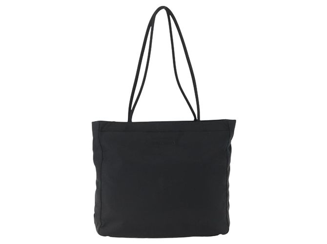 Borsa Tote PRADA Nylon Nero Argento Auth 170248 - vista 13