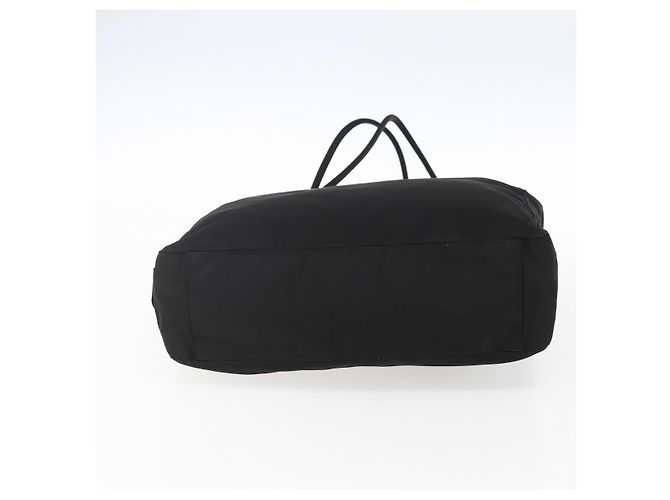 Borsa Tote PRADA Nylon Nero Argento Auth 170248 - vista 5