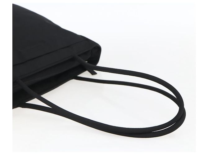 Borsa Tote PRADA Nylon Nero Argento Auth 170248 - vista 7