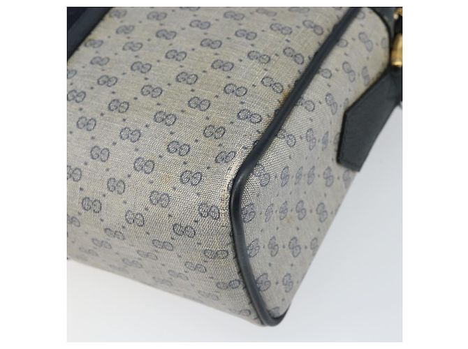 Gucci Borsa Sherry Line Micro GG Supreme in PVC Navy Gold 001 56 0852 Auth am10608 D'oro Blu navy - vista 15