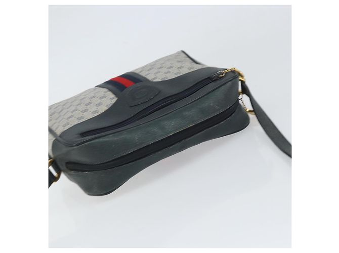 Gucci Borsa Sherry Line Micro GG Supreme in PVC Navy Gold 001 56 0852 Auth am10608 D'oro Blu navy - vista 6