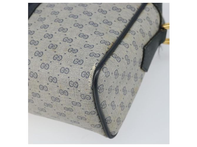 Gucci Borsa Sherry Line Micro GG Supreme in PVC Navy Gold 001 56 0852 Auth am10608 D'oro Blu navy - vista 9
