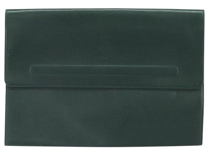 LOUIS VUITTON Clutch Posh Papier Taiga Épicea M64338 LV Auth bs33012 - vista 13