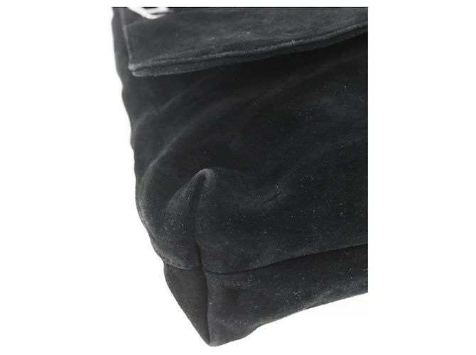 Borsa a Spalla GUCCI Camoscio Nero Auth 165095 - vista 14