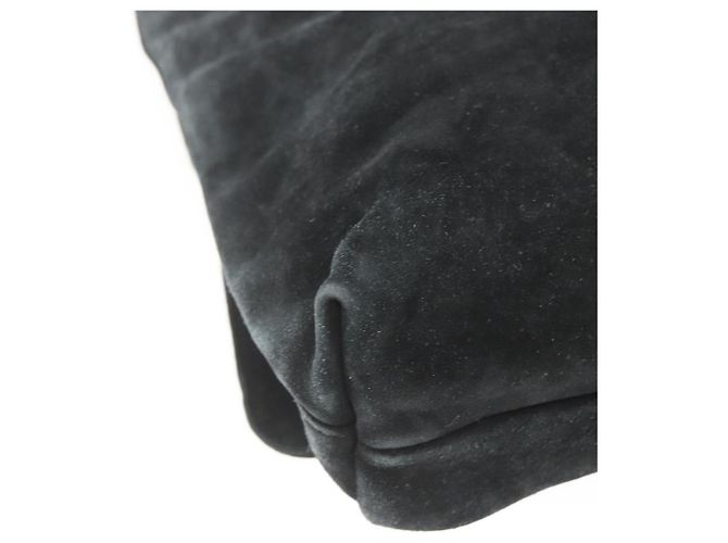 Borsa a Spalla GUCCI Camoscio Nero Auth 165095 - vista 16
