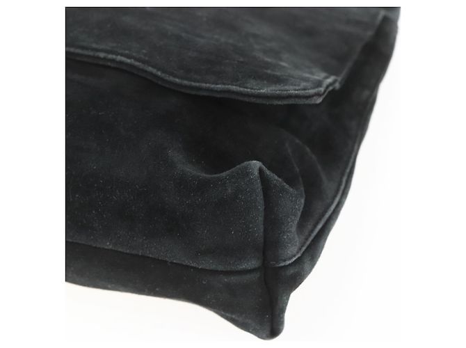 Borsa a Spalla GUCCI Camoscio Nero Auth 165095 - vista 9