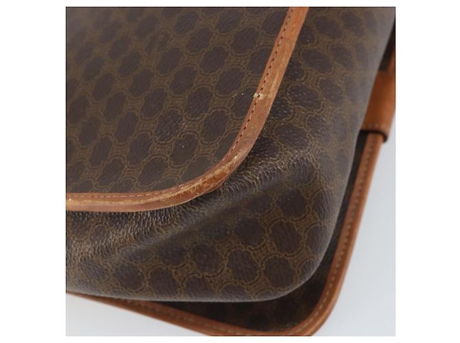Céline Borsa a spalla in tela Macadam CELINE in pelle PVC marrone oro Auth 170628 D'oro - vista 10