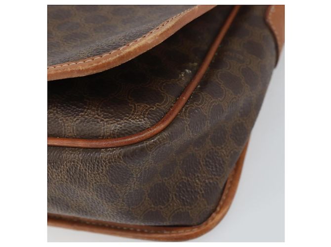 Céline Borsa a spalla in tela Macadam CELINE in pelle PVC marrone oro Auth 170628 D'oro - vista 14