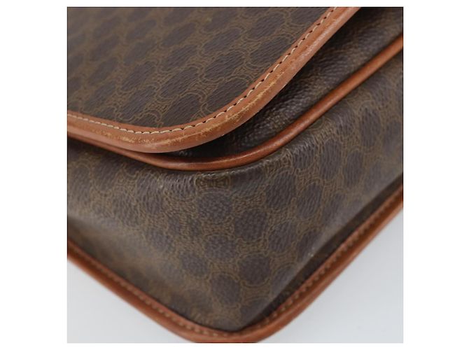 Céline Borsa a spalla in tela Macadam CELINE in pelle PVC marrone oro Auth 170628 D'oro - vista 15