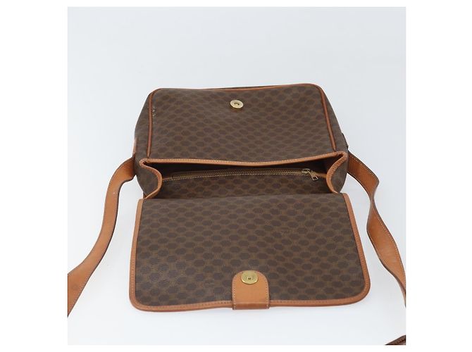 Céline Borsa a spalla in tela Macadam CELINE in pelle PVC marrone oro Auth 170628 D'oro - vista 18