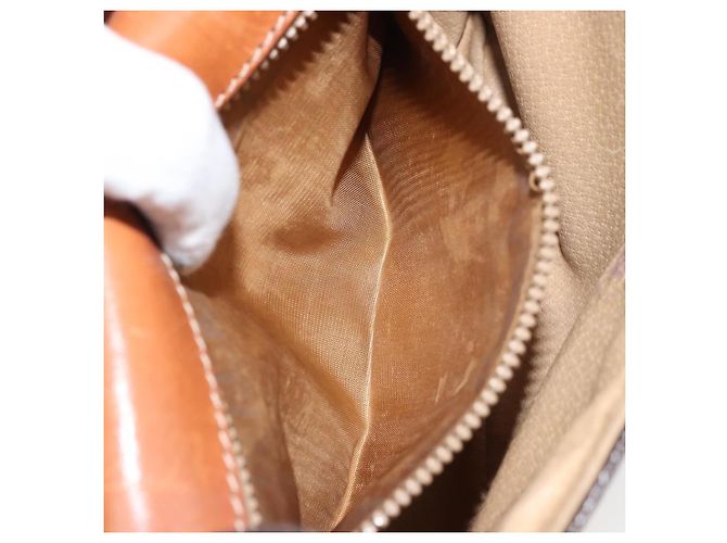 Céline Borsa a Spalla in Tela Macadam CELINE in Pelle PVC Marrone Oro Auth BA9922 D'oro - vista 11