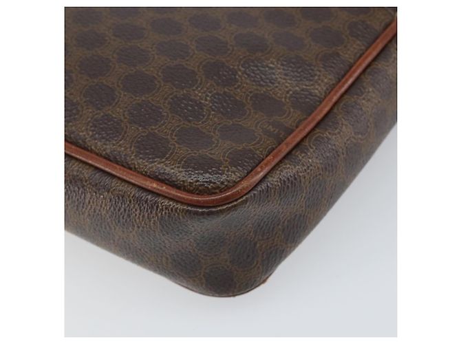 Céline Borsa a Spalla in Tela Macadam CELINE in Pelle PVC Marrone Oro Auth BA9922 D'oro - vista 16