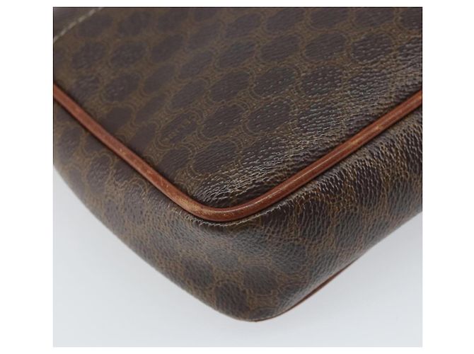 Céline Borsa a Spalla in Tela Macadam CELINE in Pelle PVC Marrone Oro Auth BA9922 D'oro - vista 17