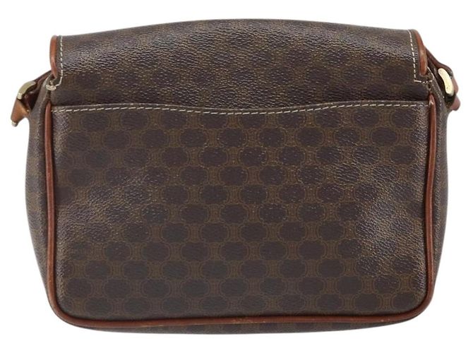 Céline Borsa a Spalla in Tela Macadam CELINE in Pelle PVC Marrone Oro Auth BA9922 D'oro - vista 2
