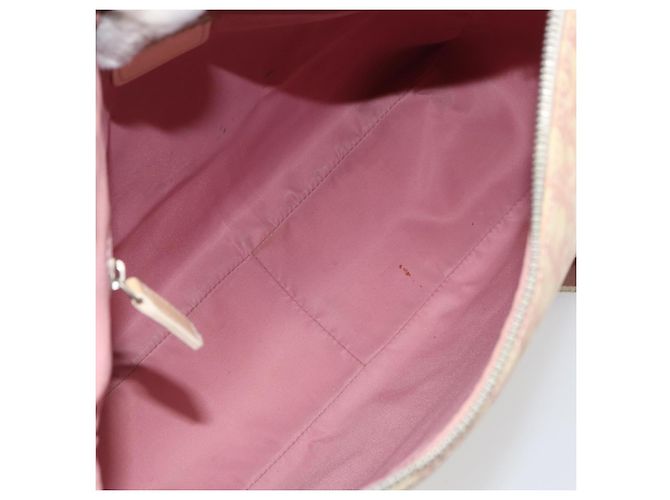 Borsa a Spalla in Tela Trotter Christian Dior PVC Rosa Argento Auth 165231 - vista 11