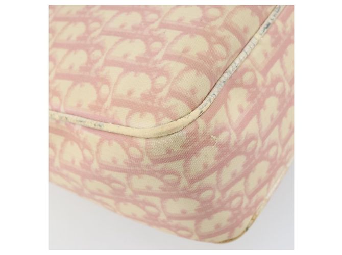 Borsa a Spalla in Tela Trotter Christian Dior PVC Rosa Argento Auth 165231 - vista 16