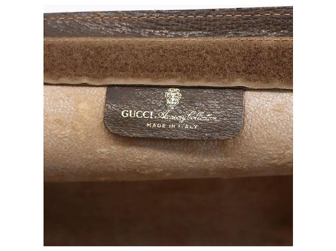 GUCCI GG Supreme Web Sherry Line Clutch Bag PVC Beige 67 014 2125 Auth ka2207 - vista 9